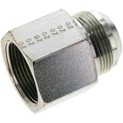 JIC  Verloopnippel UN 1-5/8''-12 Man X 1 1/4'' NPT Binnendraad Staal 80bar