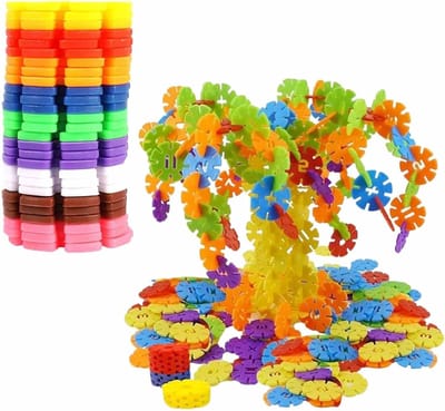 Kleurige bouwblokken set van 500 stuks - Creatieve sorteerspeelgoed voor kinderen vanaf 3 jaar - Inclusief opbergzak en stevige plastic blokken van Ø30mm