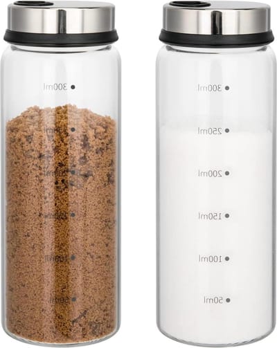 Kruidenpotjes 300 ml 2 stuks - kruidenstrooiers - kruidenorganizer - kruidenhouder - keuken - eetkamer - grill - buiten - 3 soorten kruidengaten .