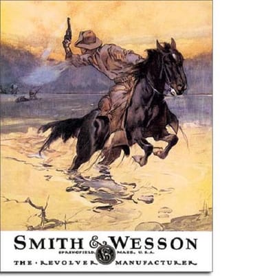 Smith & Wesson Springfield Metalen wandbord 31,5 x 40,5 cm.