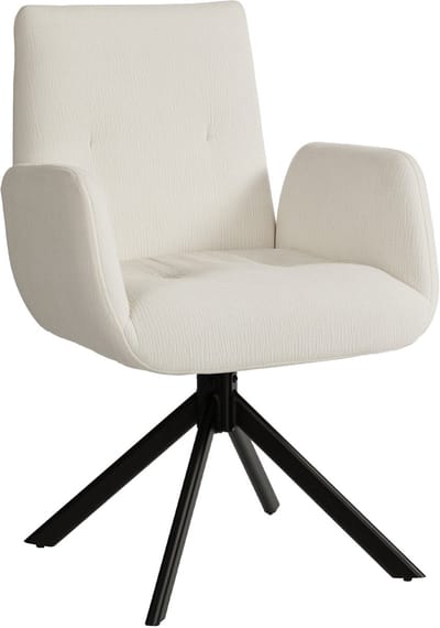 Fauteuil - Relaxzetel - Relaxstoel - Relaxfauteuil - Stoel - Met armleuning - Voor één Persoon - Crèmewit + Zwart