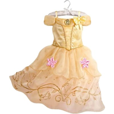 Costume Cosplay Princesse Enfant Fille Robe Reine des Neiges Halloween Carnaval Vêtements Mignons Cosplay Vêtements de Soirée pour 2-10 Ans 4-5T(120) beige