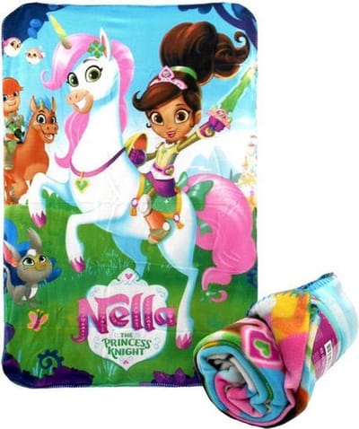 Nickelodeon - Nella de ridderprinses - Fleecedeken - Fleece plaid - 100x150Cm - Kinderkamer - Meisjes.