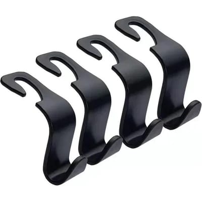 4 stuks Auto Hoofdsteun Haken Hanger voor Tassen Stoelrug Organizer Houder Clips Auto Bevestigingshaken Auto Opbergruimte Interieuraccessoires