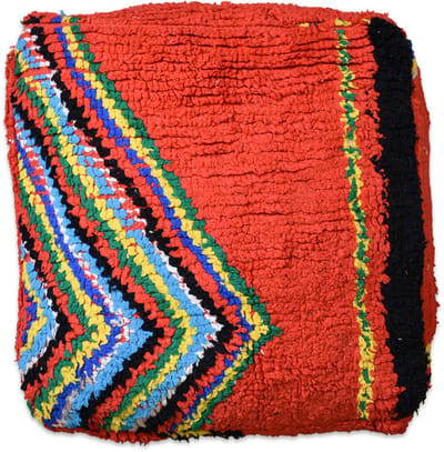Poufs&Pillows Marokkaans poef vloerkussen - Uniek en handgemaakt - 60x60x20 CM - Gevuld geleverd - Kleurrijk palletkussen k1428