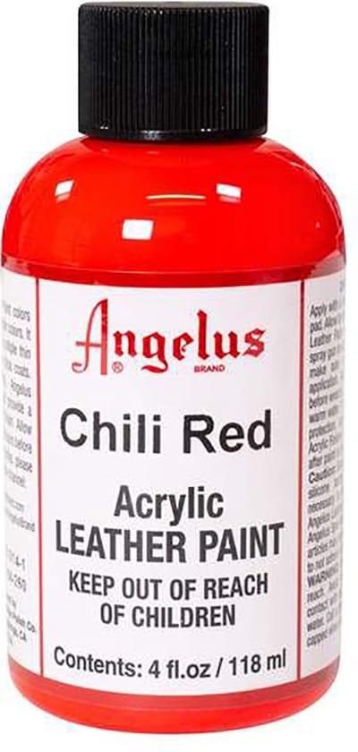 Angelus Leather Acrylic Paint - textielverf voor leren stoffen - acrylbasis - Chili Red - 118ml