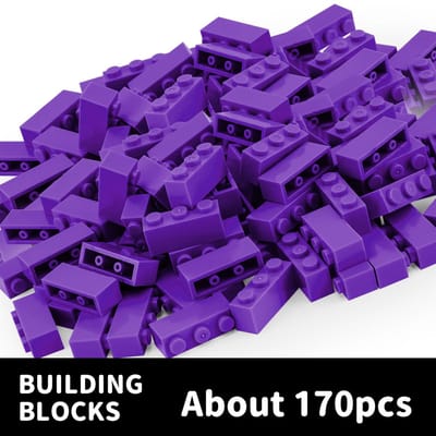 200g1x3 hoge steen Meerkleurig Tijdloze basisdelen bouwen Verbeelding Speelgoed bouwstenen Speelgoed Toevoegingen Passend 200g1x3 paars