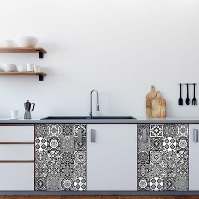 Muurstickers voor keuken en badkamer - 30 HORTELANO meubelstickers - 30 stickers 20x20cm