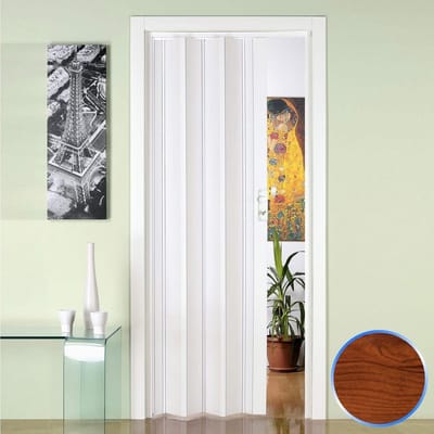Dailygoods- Vouwdeur met stijf verbindingsstuk - PVC - 88,5 x 214 cm - Stabiliteit - Slagvast - Uniek profiel - Deuren