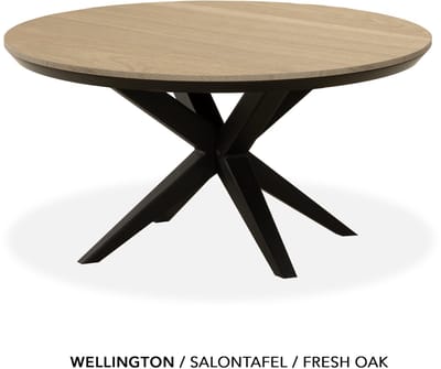 Maxfurn - Ronde salontafel met verjongde rand | Zeer krasvast | Kleur: Fresh oak | diameter 80cm