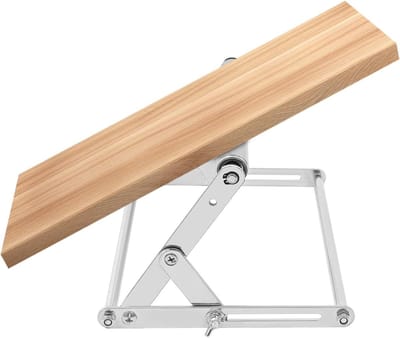 Adjustable Table Saw Trolley Height Adjustable 2.5-14.5 cm Load Capacity 35 kg Stainless Steel Roll Stand for Workshop Woodworking Industrial Folding Lightweight
