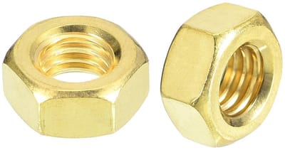 Dailygoods - Zeskantmoeren M8 - Messing Bevestigingsschroeven - 10 stuks - Voor Doe-het-zelfprojecten - Perfect voor Meubel Renovatie - Voor Timmerwer...