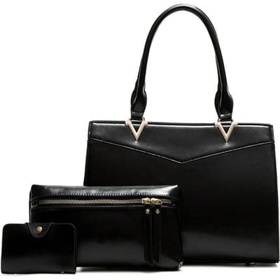 Nieuwe Mode Dames Tas Drie Delige Set Effen Kleur Eenvoudige Dames Handtas Europese en Amerikaanse Stijl Retro Schoudertas Dames