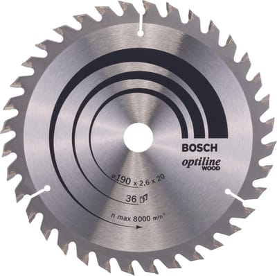 Bosch RUNDSAVKL.OPTILINE 190X2.6X20 mm 36 TDR