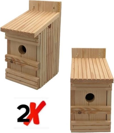Garden Spirit - 2x Vogelhuisje om te Schilderen - Nestkast 11 x 13 x 25 cm