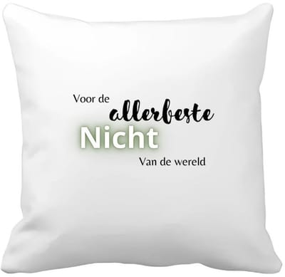 Akyol - voor de allerbeste nicht van de wereld Kussen hoes - Nicht - de beste nicht - verjaardagscadeau - verjaardag - cadeau - cadeautje voor nicht - nicht artikelen - kado - geschenk - gift - 40 bij 40 cm