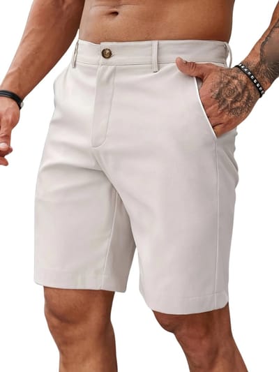Livano Korte Broek Heren - Golfbroek - Spijkerbroek - met Zakken - Volwassenen - Jongens - Shorts - Abrikoos - Maat S