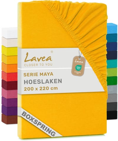 hoeslaken, hoeslaken, 100% katoen, hoogwaardige afwerking, met elastiek en OekoTex100, 200 x 220 cm