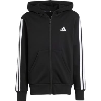 Adidas Essentials Full-zip Hoodie Hoodies Kinder - Zwart - Maat 135 - 140 CM - Katoen Jersey