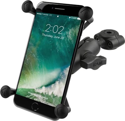 Merkloze Motor Telefoonhouder voor Achteruitkijkspiegel - Zwart