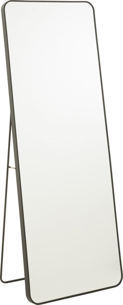 J-Line spiegel Op Voet Rechthoek - glas/metaal - zwart - 55 x 150 cm