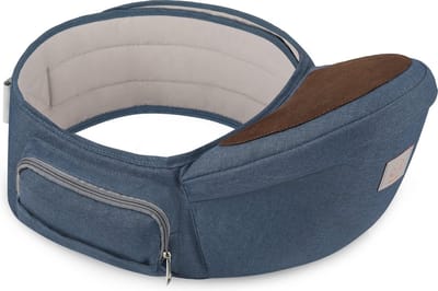 Babyheupzitje - Draagzak baby - Baby dragen - 4 Draagposities - 0-36 maanden - Blauw Denim