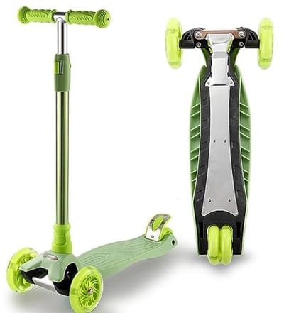 Kinderscooter met 3 Wielen en Oplichtende Wielen, Verstelbaar en Stabiel voor Kinderen van 3-12 Jaar