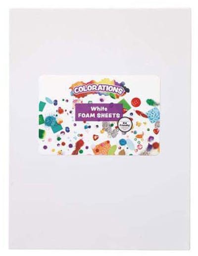 Colorations foam knutselvellen wit 10 stuks - creatief speelgoed.