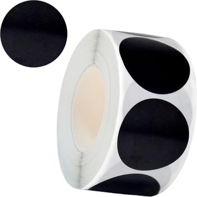 Kleurige ronde stickers van 25 mm, 500 stuks, zelfklevende rol, labels voor organisatie en decoratie
