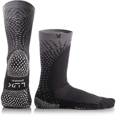 LUX ProCleat Performance Grip Sokken – Kuitlengte – Zwart – Volwassen maat (EU 39–46 / US 6–11.5) – Antislip sokken voor schoenen met noppen en maximale wendbaarheid