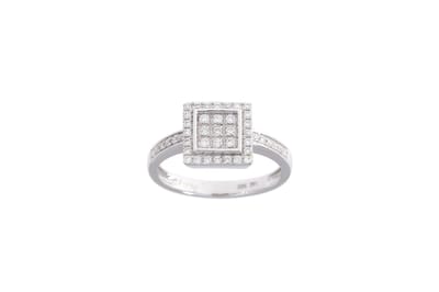 Witgouden damesring - 14 karaat - diamant - GK2302 - uitverkoop Juwelier Verlinden St. Hubert - van €1125,= voor €665,=