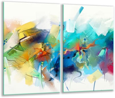 TMK ArtDeko Serie - Glazen Snijplank - 30x52cm - Inductie Bescherming - Anti-slip