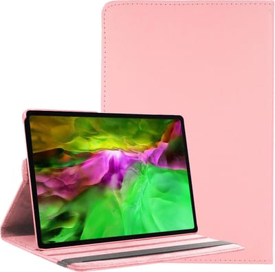 Hoesje Geschikt voor Samsung Galaxy Tab A8 - 360 Graden Draaibare Hard Cover Case - Tablet Hoes Draaibaar - Lichtroze