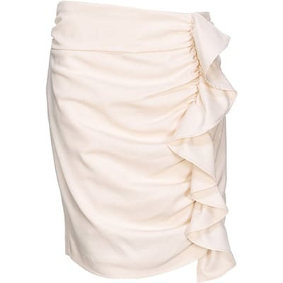 PINKO Achimenes Gonna Twill Melange Lily White Maat: 38 | Mini Rokken Outlet | Dames | Ecru
