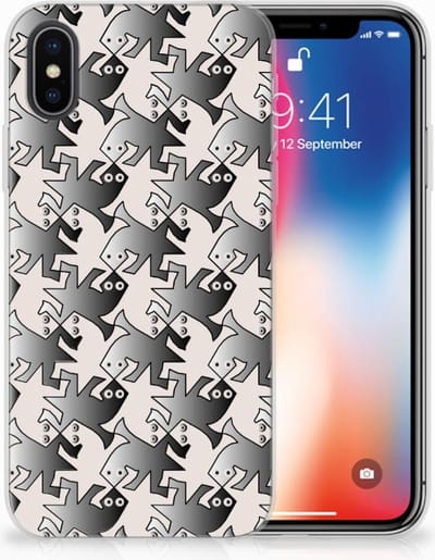 Apple iPhone X | Xs TPU Hoesje Salamander Grey