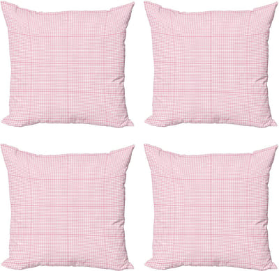 New Bed Picknick Basis Picknick Gingham Ruit Decoratieve Sierkussenhoes Set van 4 voor Bank Slaapkamer Woonkamer, 41cm x 41cm Gedrukte Kussenhoes