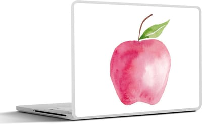 Laptop sticker - 12.3 inch - Appel - Fruit - Wit - 30x22cm - Laptopstickers - Laptop skin - Cover