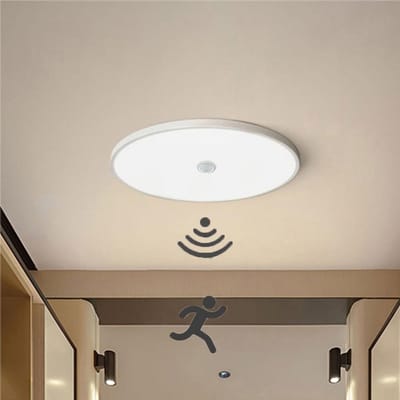 Ronde LED Plafondlamp met Bewegingssensor voor Binnen, Koel Wit Licht
