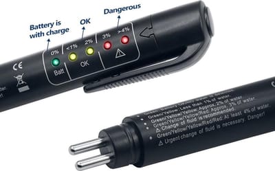 CLIKS Remvloeistof Tester - auto, motor, scooter, brommer - DOT3, DOT4, DOT5 - incl. batterij