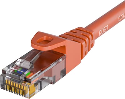 Qost - CAT6 internetkabel - CCA / UTP - 10 Gbps / 250 MHz - RJ45 Connectoren - Patchkabel / Netwerkkabel - 0.5 meter - Bruin
