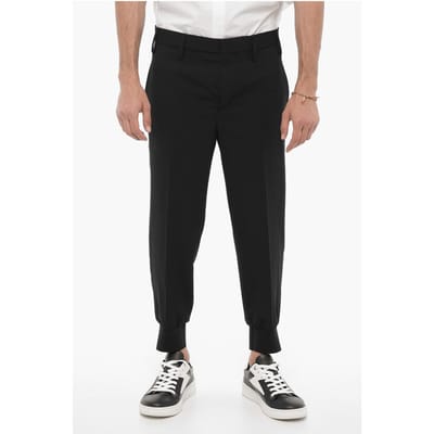 Laag getailleerde slim fit JACK-broek in zwart
