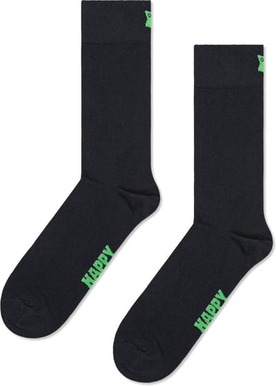 Happy Socks Solid Sock - unisex sokken - zwart - Unisex - Maat: 36 - 40
