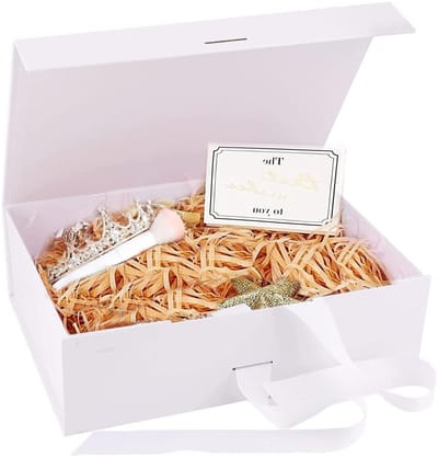 Dailygoods- Geschenkdoos Premium - Magnetische Geschenkdoos - Decoratieve Geschenkdoos - Verpakking voor Verjaardag/Jubileum - Luxe Strik - 21 x 17 x 7 cm - Cadeauverpakking