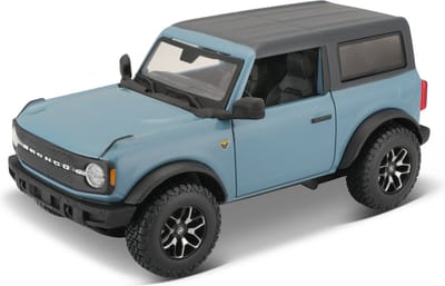 Maisto Modelauto/speelgoedauto Ford Bronco Badlands - blauw - 18 cm - schaal 1:24