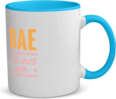 Akyol - beste tante ever koffiemok - theemok - blauw - Tante - uw tante - liefste tante - verjaardag - cadeau - kado - bedankje - 350 ML inhoud