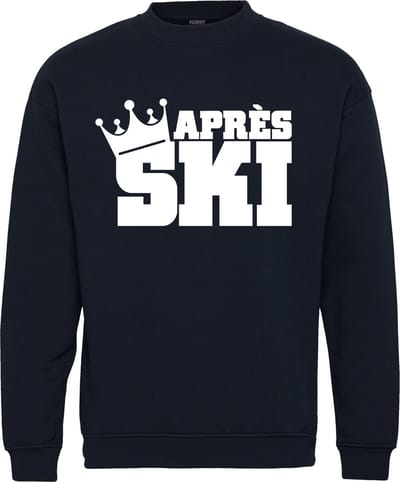 Sweater Apres Ski Kroontje | Apres Ski Verkleedkleren | Fout Skipak | Apres Ski Outfit | Navy | maat XS