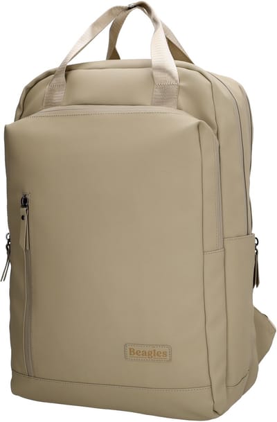 Beagles Nara Rugzak - 17,3 inch Laptopvak - Waterafstotend - Schooltas - Laptoprugzak - Reizen - A4tas - Werktas - Drinkflesvak - Lichttaupe