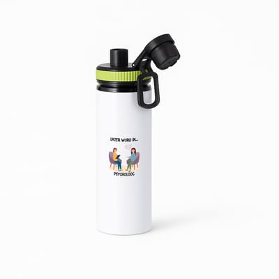 Hacebo® - Later word ik psycholoog waterfles met draaidop groen - Psycholoog - Psychologen - Therapie - psychiater - cadeau voor een psycholoog - water fles - 850ML