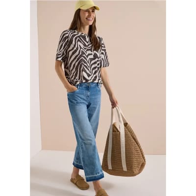 Shirt met burn-out look