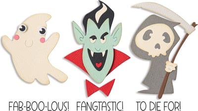 Sizzix Thinlits Die Set with Stamps Spooky Friends